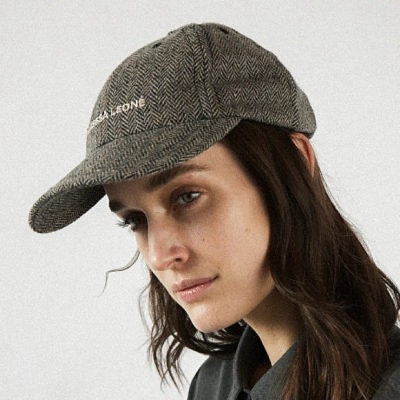 Janessa Leone Charcoal Herringbone Hat - Picture 4 of 7